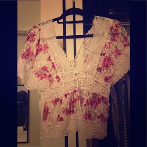 Lace Floral Top